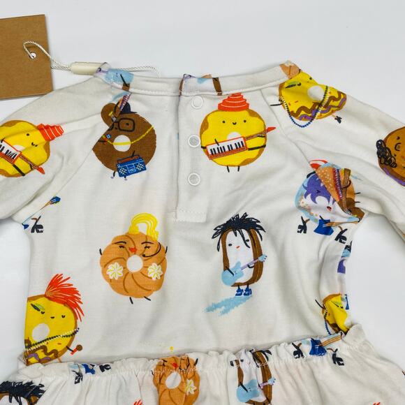 NWT Angel Dear 0/3M 80s Donuts Skirted Bodysuit - Picture 4 of 5